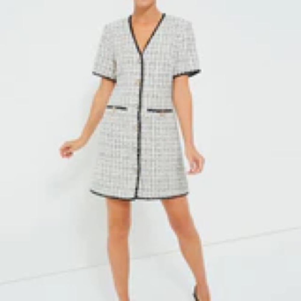 White Tweed Josephine Dress